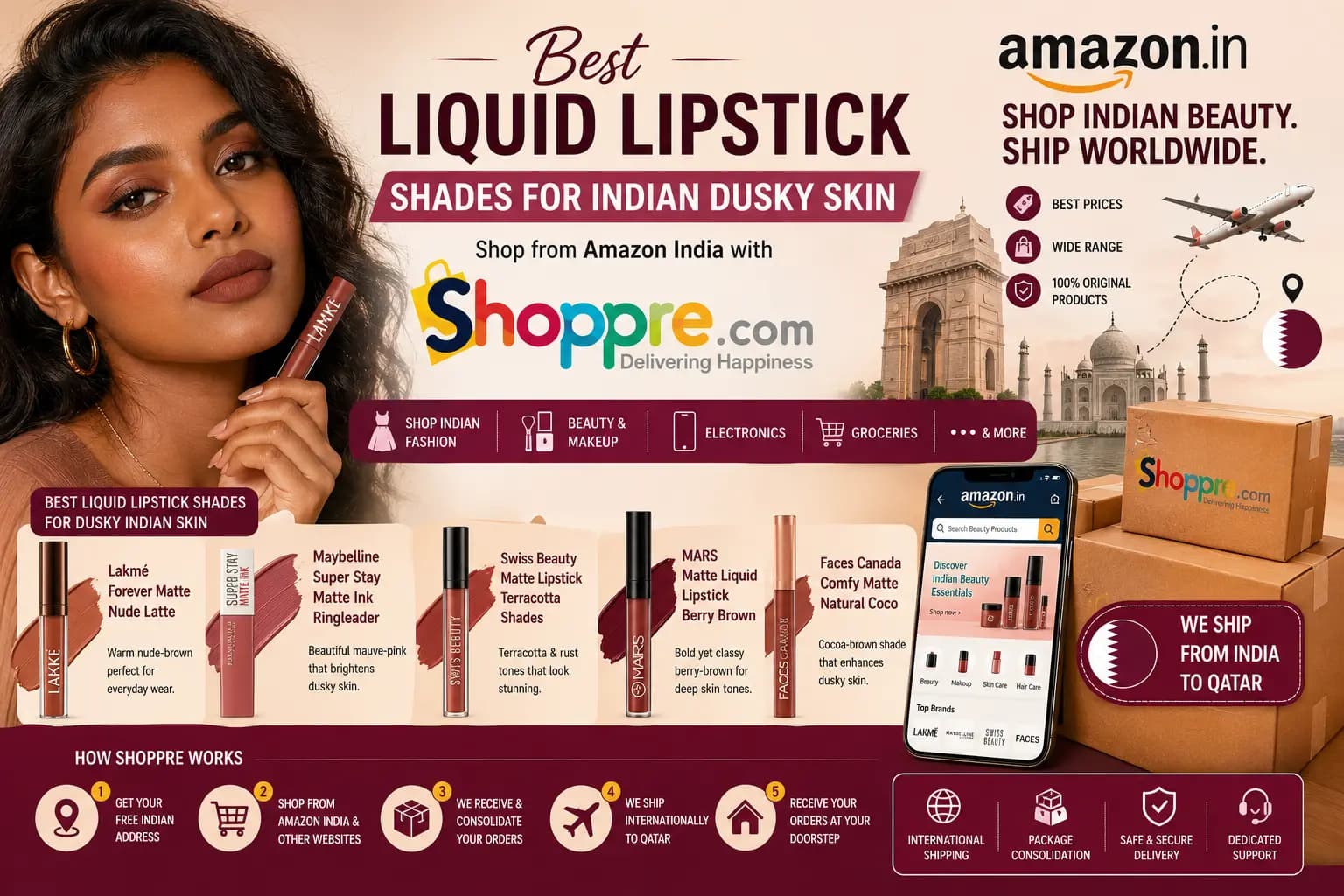Find the Perfect Liquid Lipstick for Dusky Skin on Amazon India