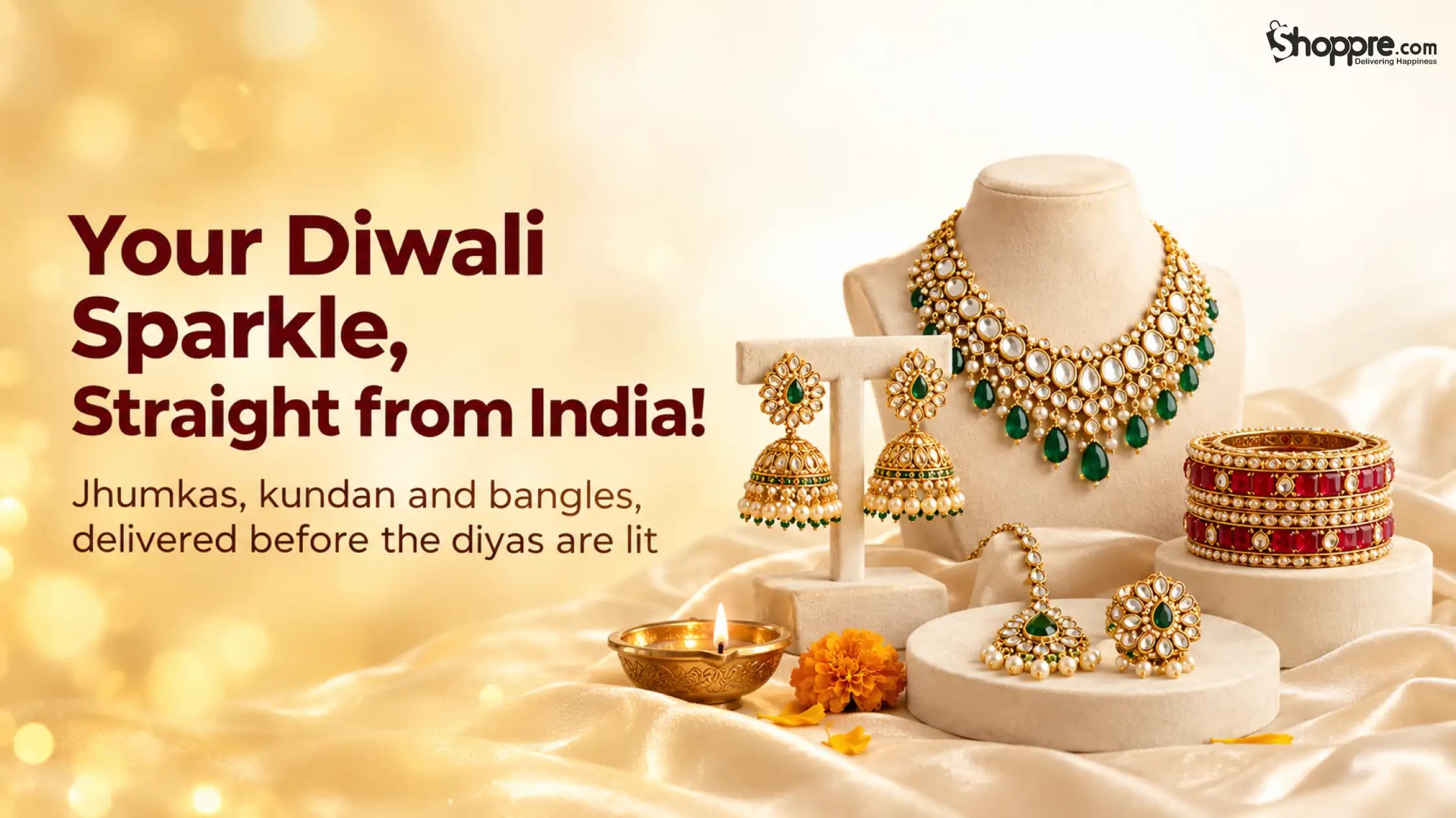 Discover Indian Artificial Jewellery for Diwali and Ship Abroad