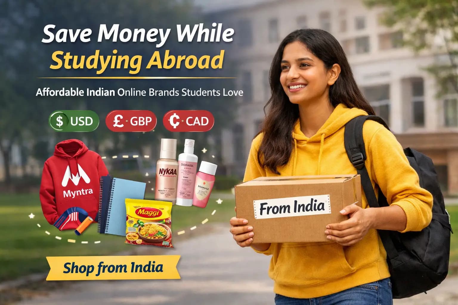 Indian Online Brands for Students Studying Abroad