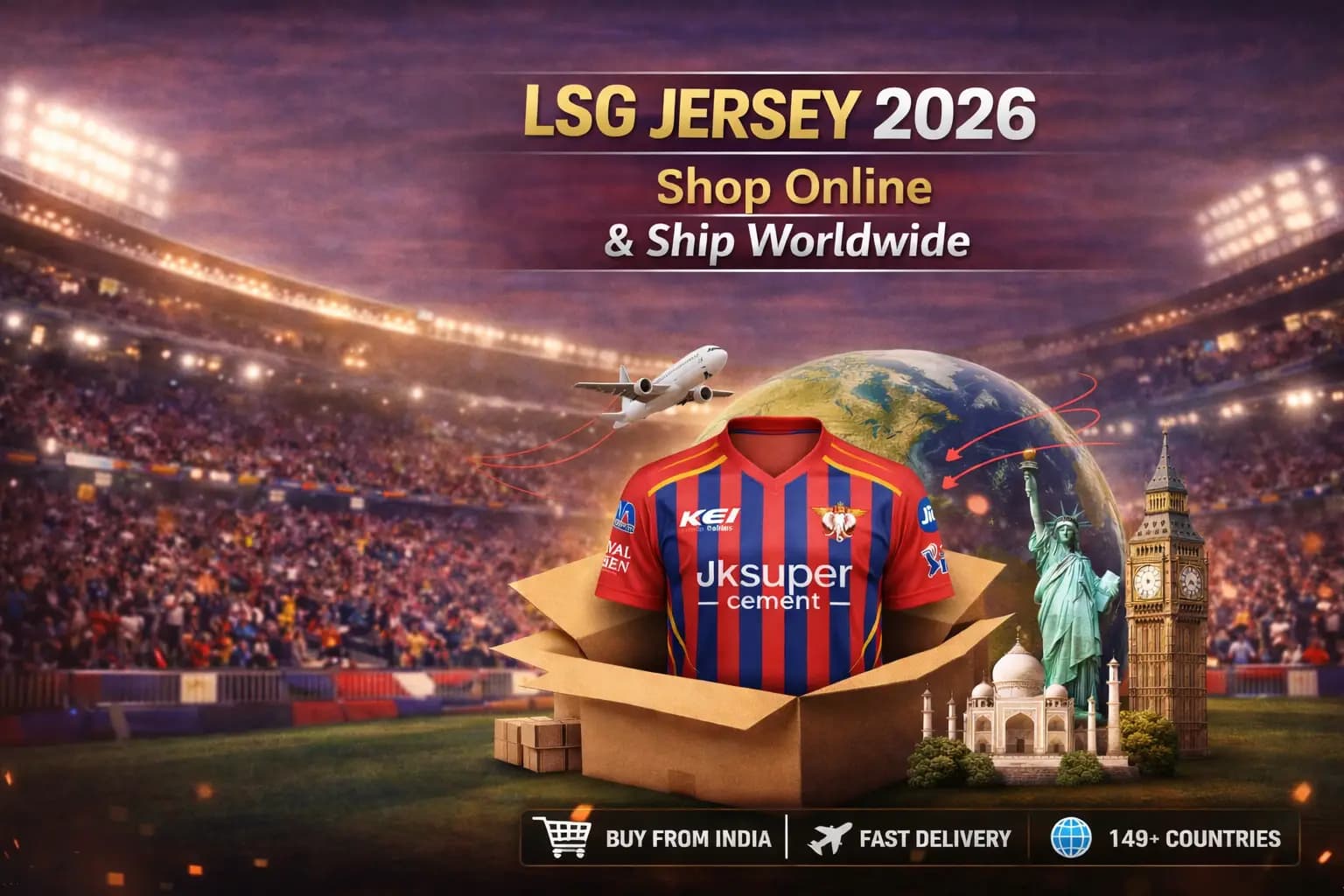 LSG IPL 2026 Jersey: Where to Buy & Ship Worldwide