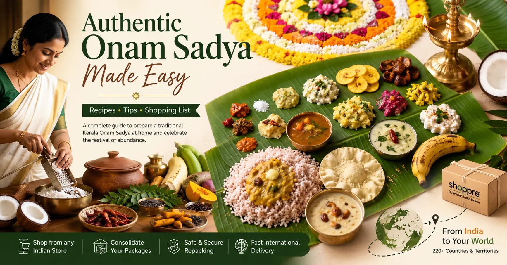 Onam Sadya Dishes: Top 10 Must-Have Kerala Sadhya Items to Recreate Abroad