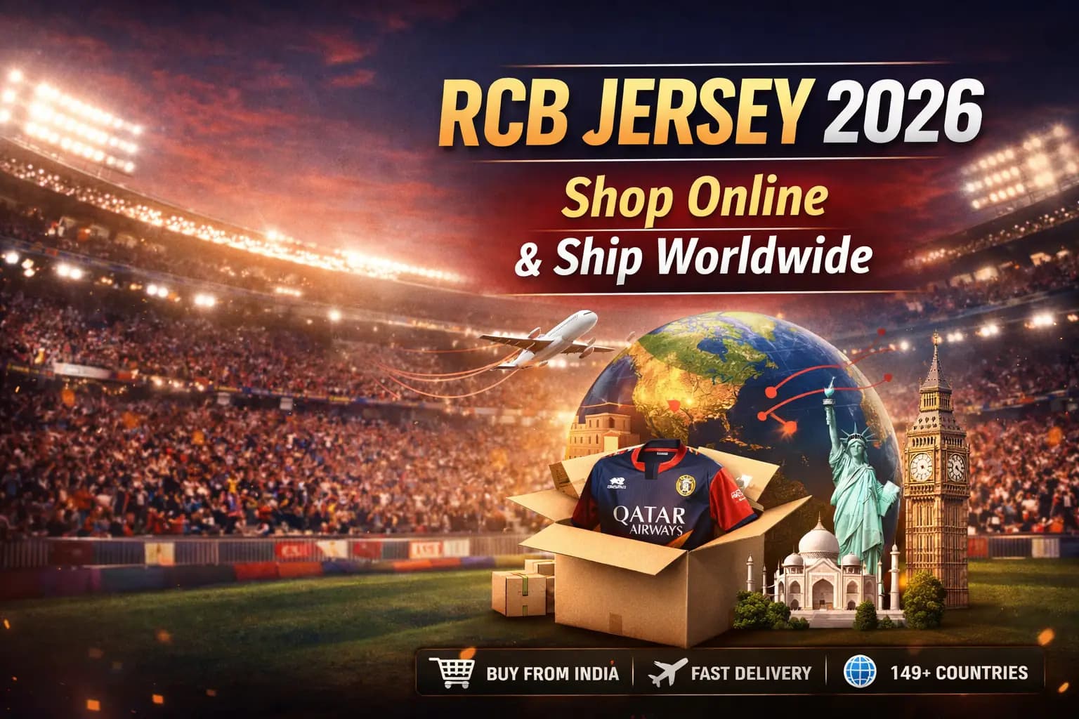 Buy RCB Jersey 2026 Online in USA, UK, CA, UAE, AUS