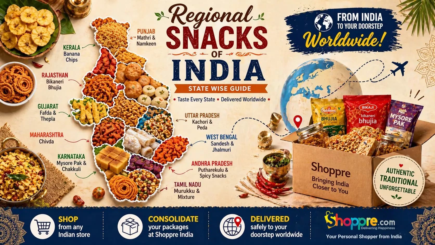 Regional Snacks in India (State-Wise Guide + How NRIs Can Order Worldwide)