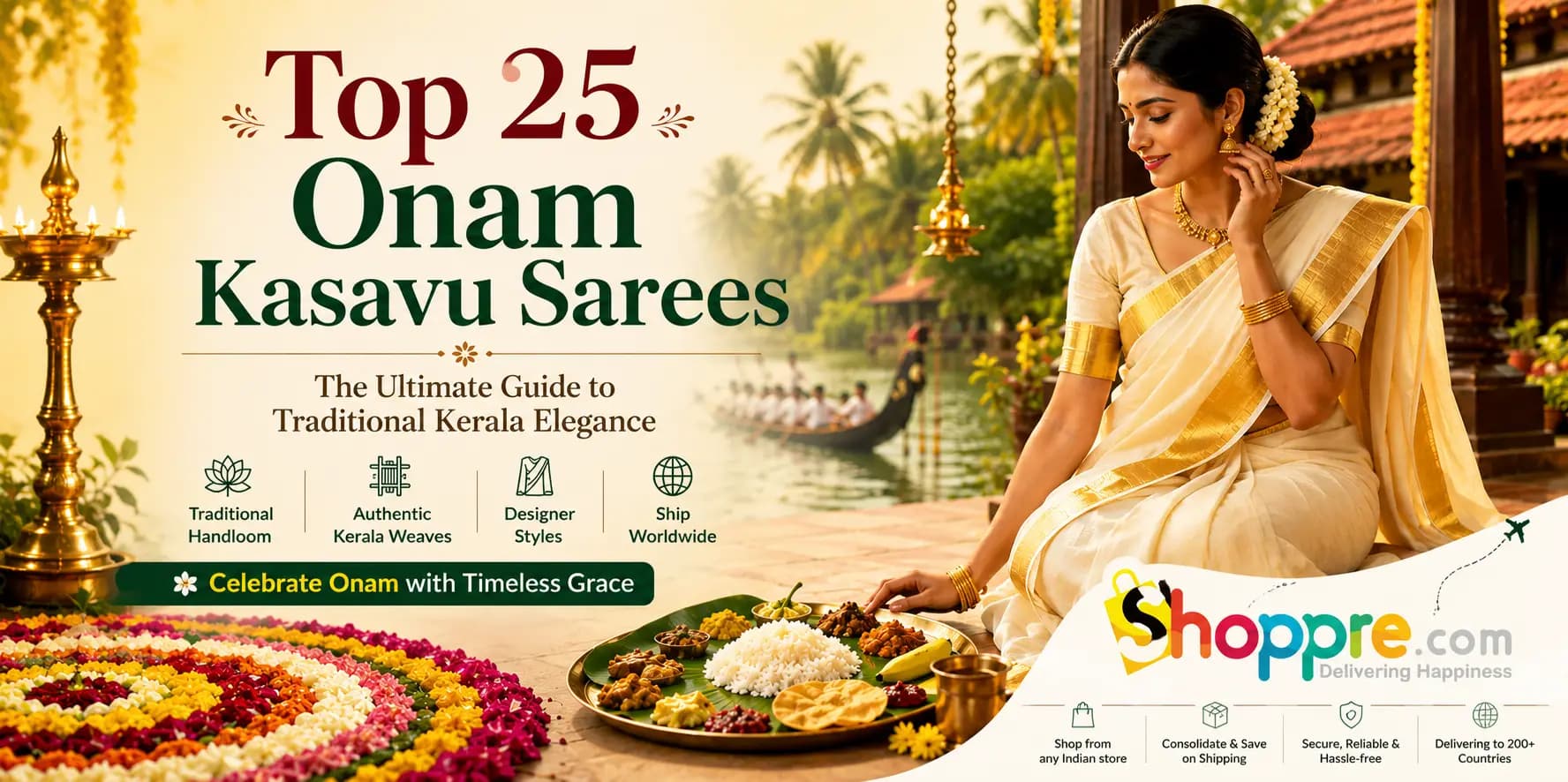 Top 25 Onam Kasavu Sarees