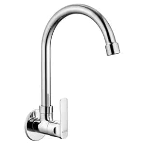 ALTON FAM3365 Brass Sink Cock with Swinging Spout, Chrome Finish