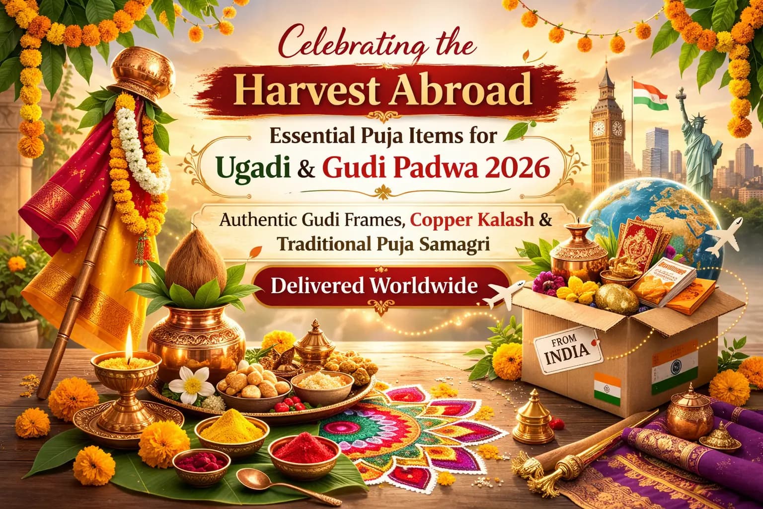 Essential Puja Items for Ugadi & Gudi Padwa 2026 Abroad