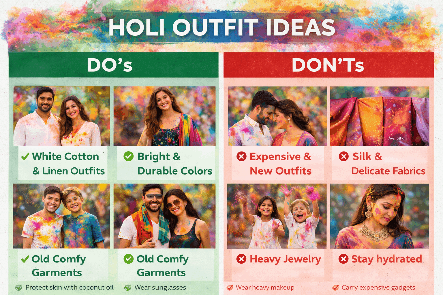 What to Wear on Holi? 20 Best Outfit Ideas for NRIs & Foreigners
