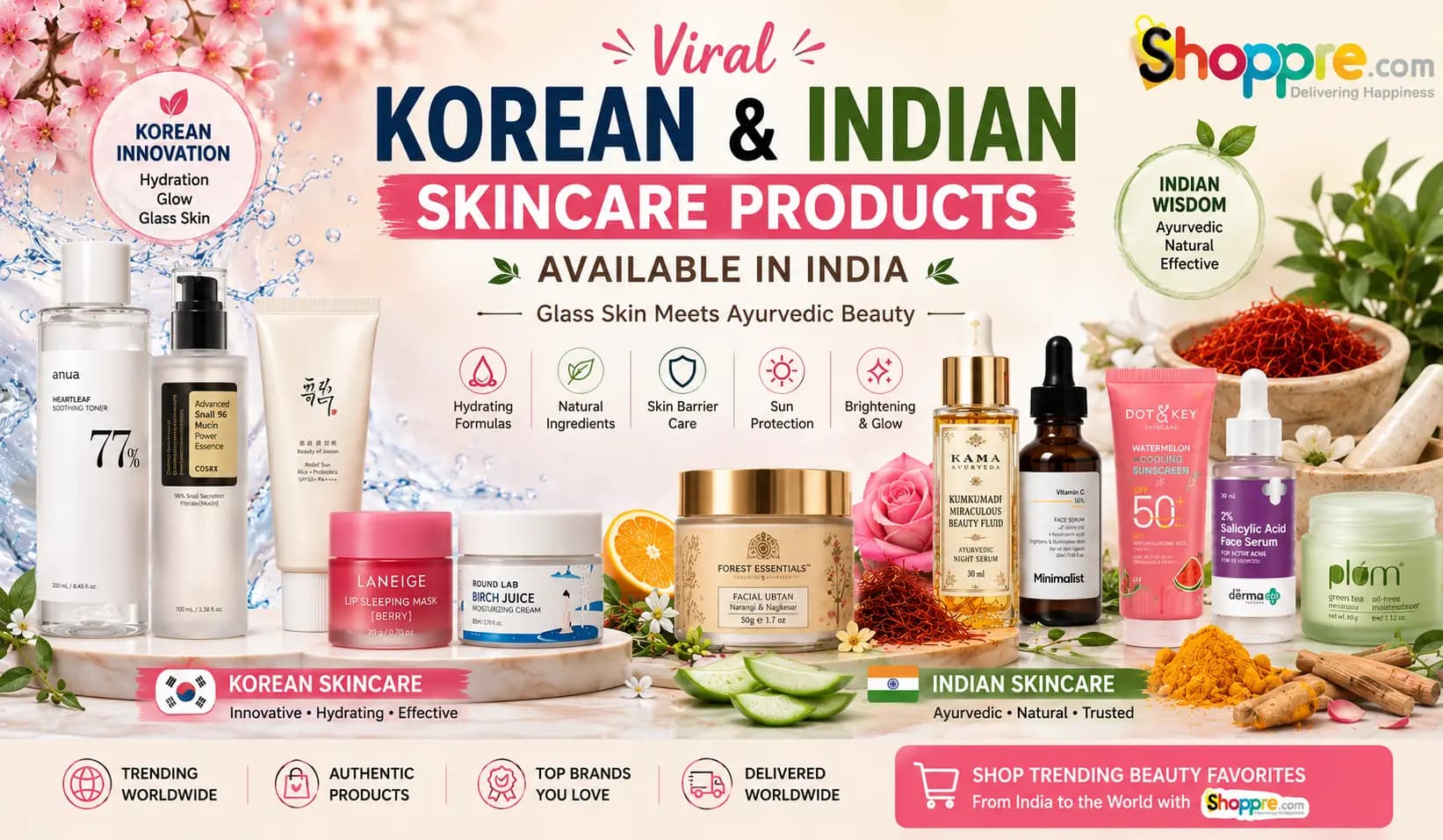 Viral Korean & Indian Skincare Products Available in India: Top Beauty Trends of 2026
